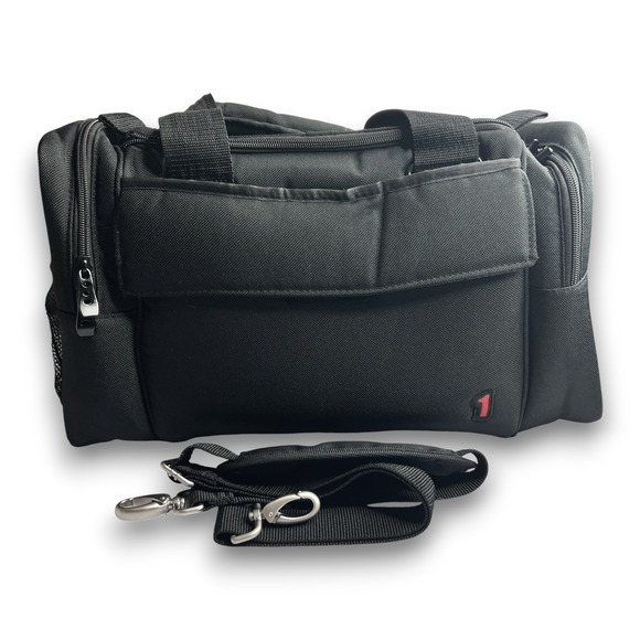 AeroPhoenix Pilot Flight Bag Black Nylon Aviation Headset Gear Bag Shoulder Stra